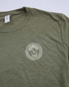 Olive Green Medusa Skate T-Shirt Braille Skateboarding 