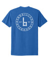 Blue Classic Circle Skate T-Shirt Braille Skateboarding 