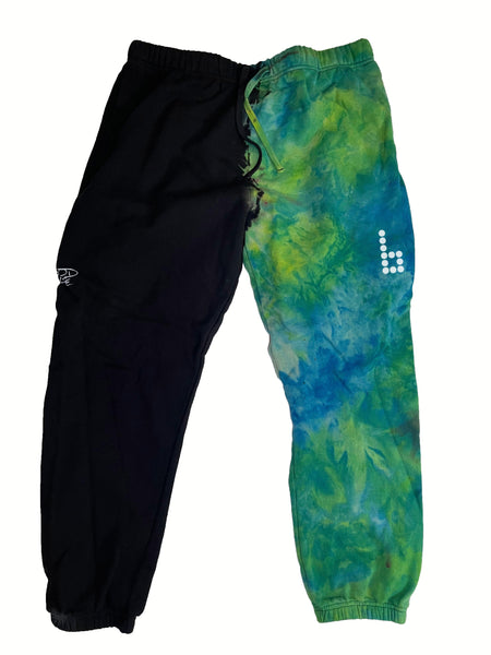 Green and black tie best sale dye sweatpants