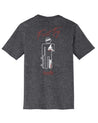 Broken Arm First Try Grey V-Neck Skate T-shirt Braille Skateboarding 